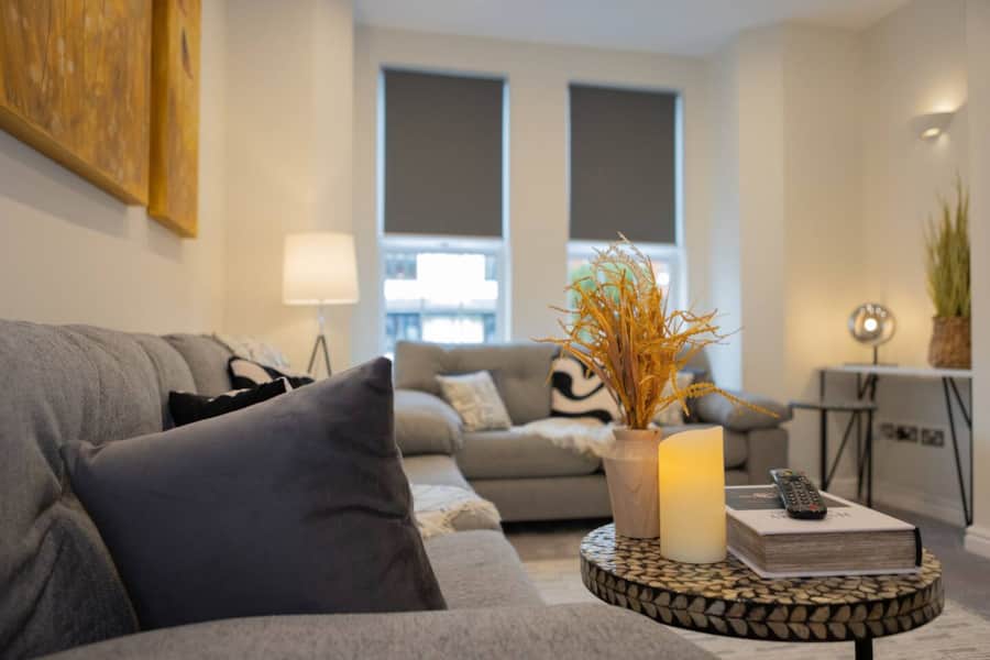 Comfortable lounge seating in Apartment 1