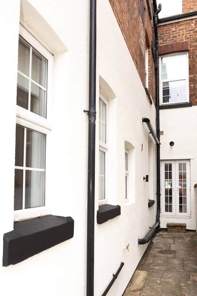 Private courtyard entrance at Apartment 1