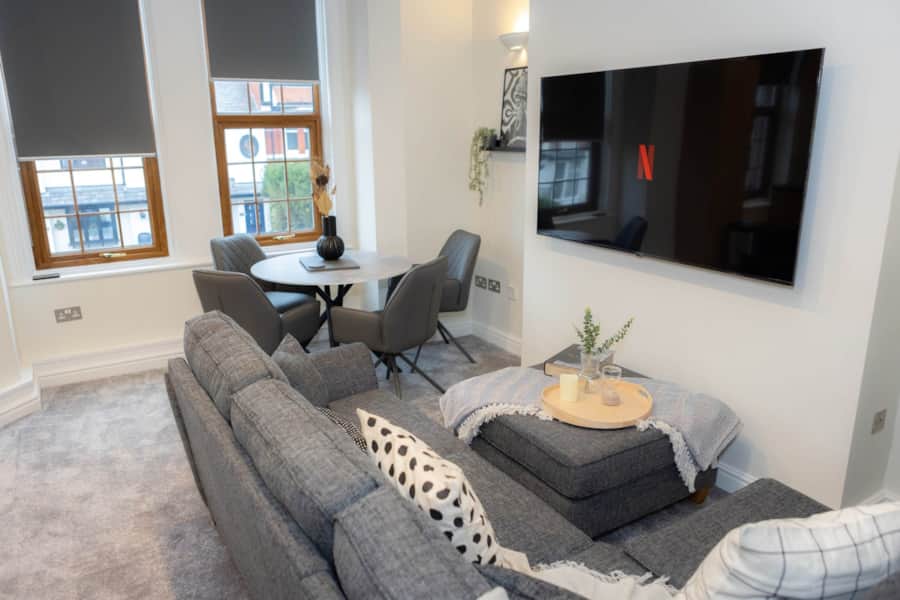 Dining and living space in Apartment 3